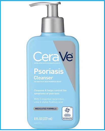 Cleanser for Psoriasis Treatment W/ Salicylic Acid for Dry Skin Itch Relief 8Oz
