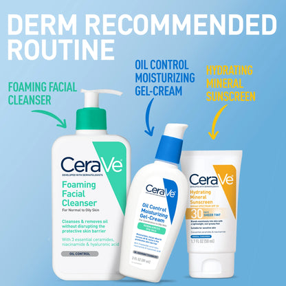 Oil Control Moisturizing Gel-Cream Face Moisturizer for Oily Skin, 3 Fl Oz