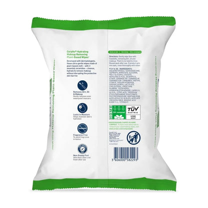 Hydrating Makeup Removing Plant-Based Wipes, 25 Count