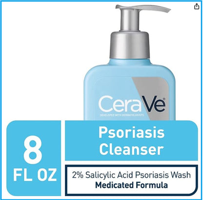 Cleanser for Psoriasis Treatment W/ Salicylic Acid for Dry Skin Itch Relief 8Oz
